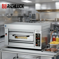 Four à pizza industriel et commercial avec minuterie intégrée pour la cuisson uniforme des biscuits, du pain et des gâteaux – Four à gaz à sole