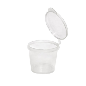Contenitore Trasparente con Coperchio a Cerniera 1.5 Oz, per Alimenti e Bevande, Uso in Cucina e Viaggio, Design Minimalista, Materiale PP, Stampaggio a Iniezione - Product Image 1