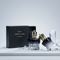 Flacon de parfum en verre vide Royal Crown 50ml 100ml, base épaisse découpée, contenant de parfum de luxe, logo personnalisé, flacon de parfum de luxe