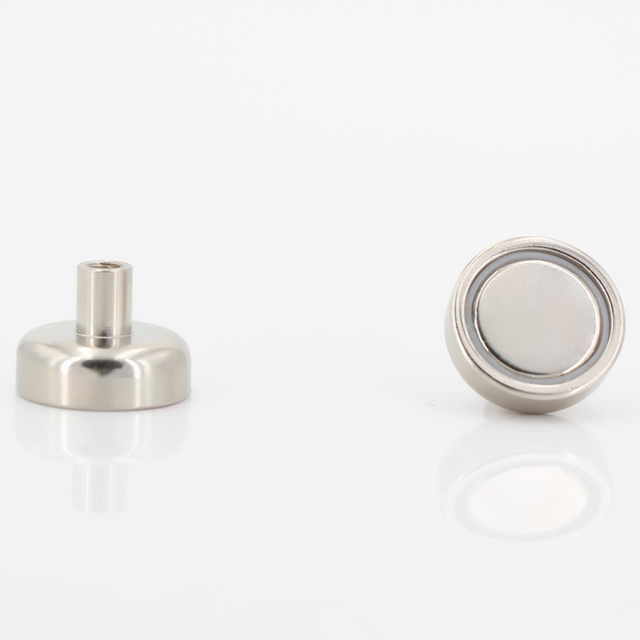 8.8lbs 4kg D12mm Permanent Rare Earth Neodymium Pot Magnet with Inside Threaded Rod