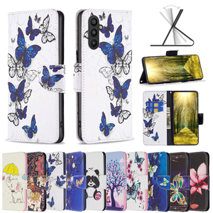 Pu <strong>Leather</strong> Flip Wallet Kickstand <strong>Card</strong> <strong>Holder</strong> Printed Customize <strong>Phone</strong> Cover <strong>case</strong> for samsung A07 A17 A27 A37 A57 - Product Image 1
