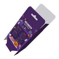 Carpeta de Cartón Reciclable con Acabado Mate Personalizado, con Orificio para Colgar, para Empaque de Juguetes, Regalos y Electrónicos de Halloween