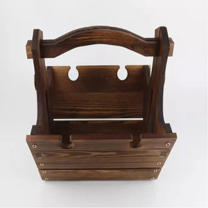 Kleiner Klappbarer Holz-Picknicktisch mit Weinglashalter Tragbarer Mini-Klapp-Bambus-Picknickkorb-Tisch Outdoor-Aufbewahrungsbox - Product Image 3
