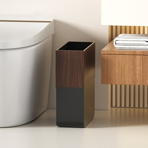 Leasylife - Cubo <span class=keywords><strong>de</strong></span> <span class=keywords><strong>Basura</strong></span> Decorativo Ecológico <span class=keywords><strong>de</strong></span> Metal <span class=keywords><strong>de</strong></span> Doble Color <span class=keywords><strong>de</strong></span> 15 L, Tapa Abierta, Estilo Chino Simple, Venta al por Mayor para el Hogar, Hotel, Casa <span class=keywords><strong>de</strong></span> Huéspedes - Product Image 2