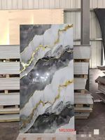 Plaques en plastique haute brillance, panneaux en PVC marbré décoratif, panneaux en marbre artificiel, panneaux en marbre UV, feuilles de marbre en PVC