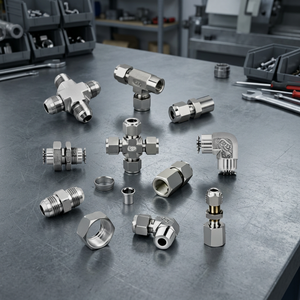 Raccords de tubes en acier inoxydable 316 de qualité supérieure, connecteurs industriels de précision pour l'instrumentation, l'hydraulique, la pneumatique et les processus - Product Image 1