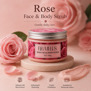 Gommage visage et <span class=keywords><strong>corps</strong></span> parfumé à la rose 300g Exfoliant Élimine les peaux mortes tenaces pour une peau douce et lisse - Product Image 5