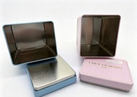 Boîte d'emballage en métal en fer blanc recyclable, personnalisée en usine, créative, pour biscuits, gâteaux au chocolat
