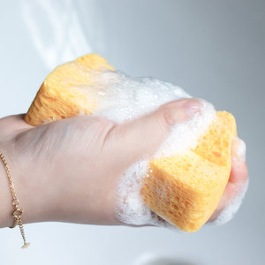 Esponja de lavado de celulosa de algodón de pulpa de madera Natural biodegradable para limpieza de cocina - Product Image 4