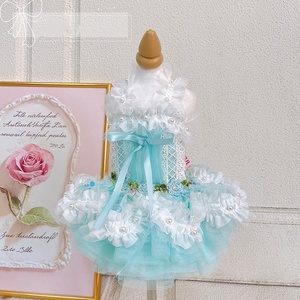 Maltés Yorkshire Lolita pequeño <span class=keywords><strong>perro</strong></span> princesa vestido perla pequeña <span class=keywords><strong>raza</strong></span> Bichon Teddy ropa para mascotas - Product Image 1