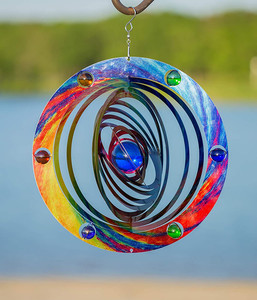 Moulin à vent d'extérieur en métal 3D, décoration de jardin, planète céleste - Product Image 2