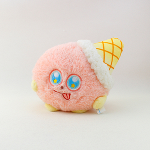 Cute Pink Ice Cream Hat Star-Eyed Plush Doll Super Soft Embroidered <strong>Stitched</strong> <strong>Gift</strong> for Girls Adorable Toy - Product Image 1