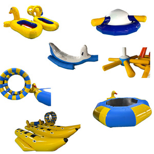 Parc aquatique, piscine à balles, jouets aquatiques gonflables, balançoire en maille PVC, bateau banane, toupie, trampoline, équipement de divertissement - Product Image 1