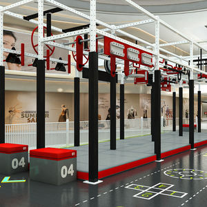 Ninja Warrrior gonflable personnalisé guerrier Ninja parcours à obstacles <span class=keywords><strong>trampoline</strong></span> Parkour pour enfants - Product Image 1