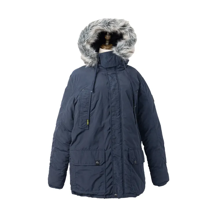 Long Style Custom Logo Winter Men Coat Warm Fashion Jacket For Men With Fur