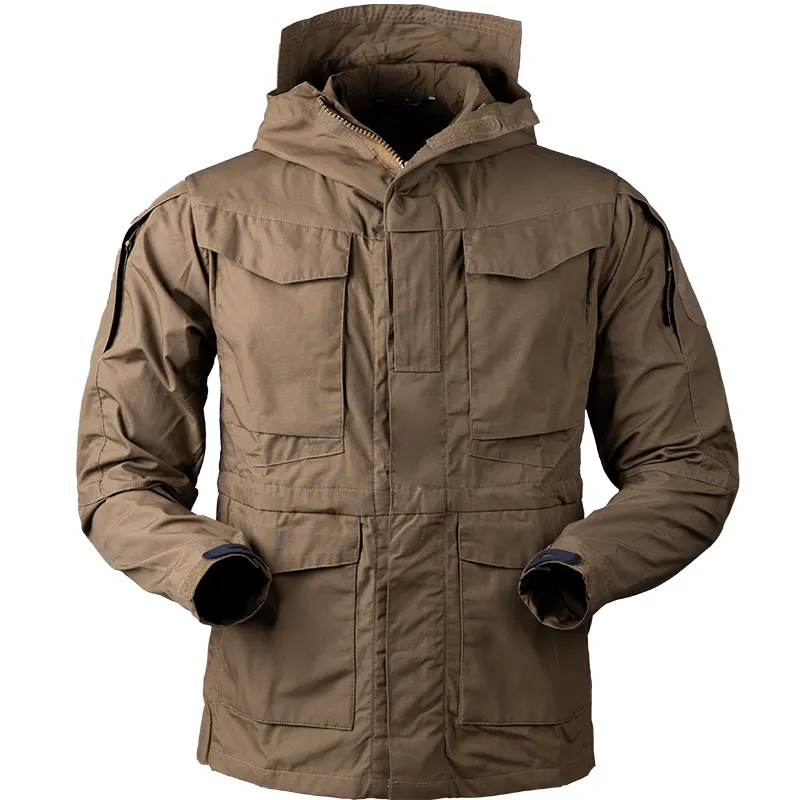 Lente/Herfst Outdoor Waterdichte Windjack Ademend Lange Sectie M65 Tactische Jas Voor Mannen