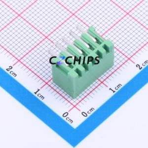JL15EDGRC-25005G02 Plug-in Terminal Block Bent Lead Through Hole,P=2.5mm Board-to-Board / Socket - Closed 1x5P 2.5mm Green - Product Image 2