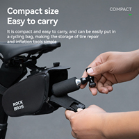 ROCKBROS Aluminum Alloy CO2 Bicycle Pump Valve Adapter for Quick Inflation Repair 80psi Pressure Portable Cycling Inflator