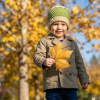 Gorro Infantil Unisex Tejido a Mano, Grueso, Cálido, Ecológico, Deportivo, de Algodón Transpirable, Personalizable, para Bebés y Niños, para Viajes al Aire Libre