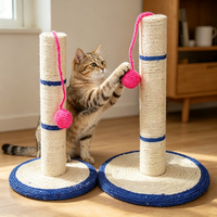 Arbre à chat moderne et élégant en sisal, griffoir d'intérieur de 40 cm de hauteur, 1 niveau, montage facile, personnalisable en carton