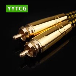 T3 YYTCG Hifi da 3.5mm a 2rca cavo di fascia alta placcato argento per PC Mobilephone amplificatore interconnessione <span class=keywords><strong>3.5</strong></span> <span class=keywords><strong>Jack</strong></span> al cavo ca - Product Image 4