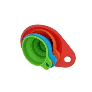 Giá Rẻ Nhà Máy Trực Tiếp Tùy Chỉnh Đầy Màu Sắc Lớn Silicone Ráp Phễu Set & Phễu Silicone - Product Image 6