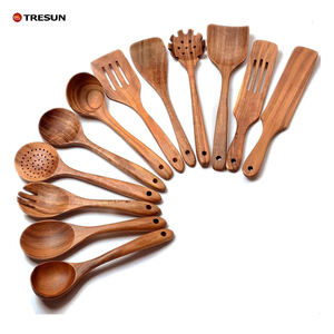 Ensemble d'ustensiles de cuisine de luxe en bois d'olivier 5 pièces - Résistant à la chaleur, qualité alimentaire, outils de cuisine modernes et durables - Product Image 3