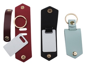Porte-clés mini album photo familial vierges pour sublimation en cuir PU, porte-clés photo vierges pour sublimation en cuir - Product Image 3