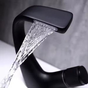 <span class=keywords><strong>Grifo</strong></span> de <span class=keywords><strong>Lavabo</strong></span> Moderno de Latón con una Sola Manija, Montado en la Cubierta, con <span class=keywords><strong>Cascada</strong></span>, Válvula de Cerámica, Agua Fría y Caliente, para Baño, Dormitorio, Sala de Estar - Product Image 2