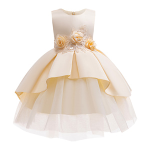 Robes en maille brodées 3D à fleurs pour filles de 2 à 10 ans - Vente flash - Product Image 3