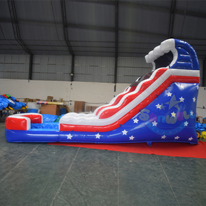 Thương mại Mỹ sao cờ <span class=keywords><strong>Inflatable</strong></span> nước SLIDES cho Thuê Ngoài trời <span class=keywords><strong>Inflatable</strong></span> <span class=keywords><strong>Bouncer</strong></span> trượt với hồ bơi - Product Image 4