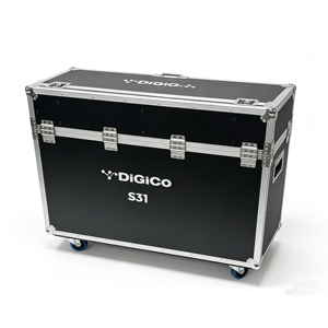 Console de mixage numérique robuste sur mesure, boîtier hydraulique de transport pour <span class=keywords><strong>DIGICO</strong></span> S31 avec couvercle rabattable et 4 roues - Product Image 1