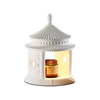 Lampe chauffe-cire électrique Panthéon pour aromathérapie, style nordique vintage, chauffe-bougie sans flamme en pierre, ambiance chambre à coucher et chevet