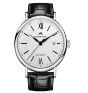 Montre pour homme DF AMOY de haute qualité, acier inoxydable, automatique, sportive, saphir, cuir, boussole IPS - Product Image 3