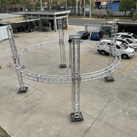 Sistema de Estructura de Escenario Curva Portátil de Aluminio 400x400mm, Soporte para Altavoces para Eventos y Conciertos
