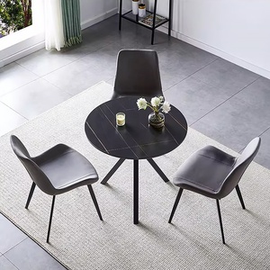 Table basse noire moderne et simple Table à manger design pour salon salle de réception meubles de maison - Product Image 2