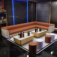 Canapé en U étanche de luxe OEM pour boîte de nuit, banquette de salon pour chicha, sièges de design unique, chaise et table de bar, mobilier de bar