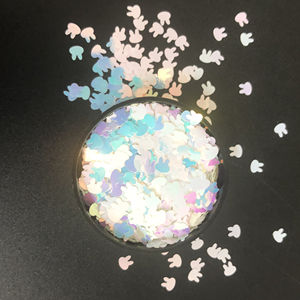 Vip vente en gros polyester en vrac lapin forme paillettes pour artisanat décorations <span class=keywords><strong>de</strong></span> noël - Product Image 1
