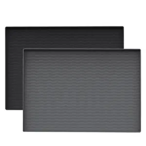 Hot Sale Under the Sink Silicone Mat Waterproof Silicone Mat Drain Hole Anti-slip Cabinet <strong>Liner</strong> for Bathroom Kitchen Sink Mat - Product Image 1