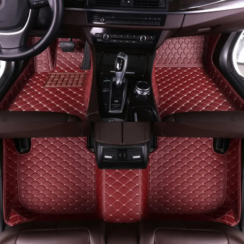 Alta qualidade couro surround completo high-end Material impermeável anti-mofo Car Mats 4 peças Car Floor Mat para Lynk & Co