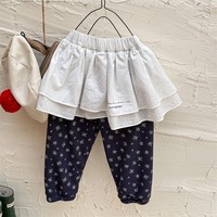 Vêtements pour enfants printemps 2025, leggings en polaire pour filles, printemps et automne, faux pantalons culottes, pantalons pour enfants