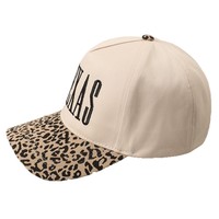 Gorras Personalizadas Bordadas con Estampado de Leopardo de Texas, Gorra Trucker para Mujer, Gorra de Béisbol Personalizada