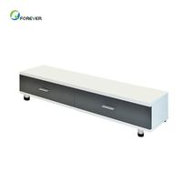 Nouvelle table TV en verre trempé, meuble TV simple et élégant avec tiroir