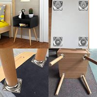 Support de fixation d'angle en métal robuste M8 pour pieds de canapé/chaise/table – Installation facile pour salon, chambre, bureau à domicile