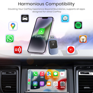 Adaptador inalámbrico CarPlay para <span class=keywords><strong>iPhone</strong></span> Convertir con cable a adaptador inalámbrico de Apple CarPlay <span class=keywords><strong>Tamaño</strong></span> mini con USB y tipo C/2, 2 y 2" - Product Image 6