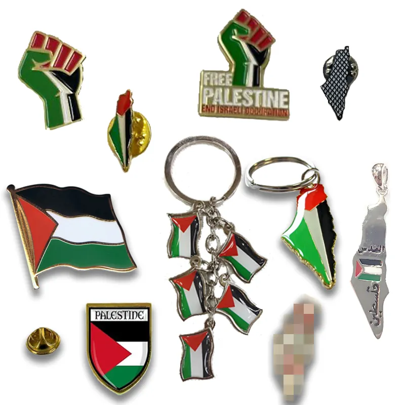 Tùy Chỉnh New Palestine Cờ Bản Đồ Palestine Men Pin Trâm Thiết Kế Lạ Mắt Palestinian Ý Tưởng Quà Tặng