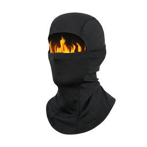 Cagoule noire intégrale avec imprimé flamme, masque de ski et moto pour extérieur, taille adulte unisexe 54-56CM, impression par transfert thermique - Product Image 5