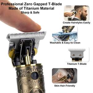 Lanumi JM-700AL professionale barbiere forniture taglio tutto metallo barba trimmer capelli elettrico salone Cordless ricaricabile 0mm - Product Image 3