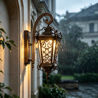 Lanterne murale LED en aluminium de style européen classique, étanche IP65, pour projets de villas et jardins – Vente en gros usine