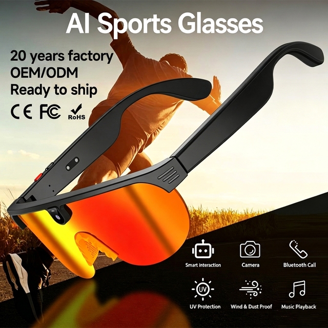 2026 AI Smart Glasses With Camera ChatGPT Wireless AR Translation Lunettes Intelligente Dv Smart Glasses for Cycling